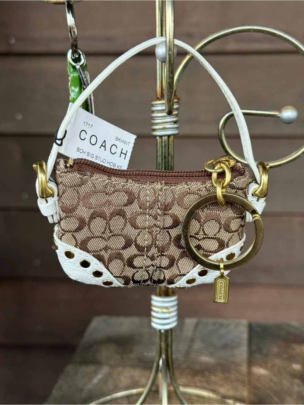 Coach Y2K Signature Studded Hobo Bag Charm